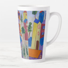 Taza De Café Latte Resumen del pueblo de verano