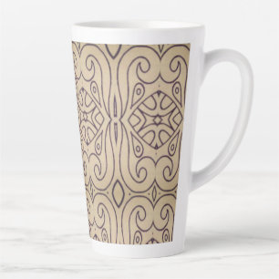 Taza De Café Latte Resumen Diseño Recoleta