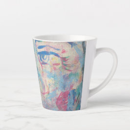 Taza De Café Latte Resumen "Fancy" Latte Mug de color moderno