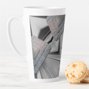 Taza De Café Latte Resumen Gray Latte Mug