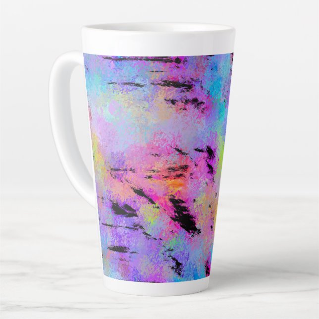 Taza De Café Latte Resumen multicolor (Ángulo izquierdo)