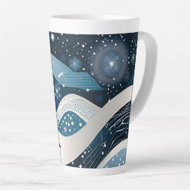 Taza De Café Latte Resumen Winter Wonderland
