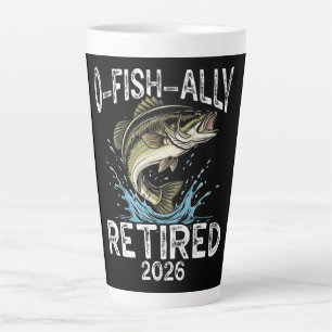 Taza De Café Latte Retirado O-Fish-Ally 2026 Humor Divertido