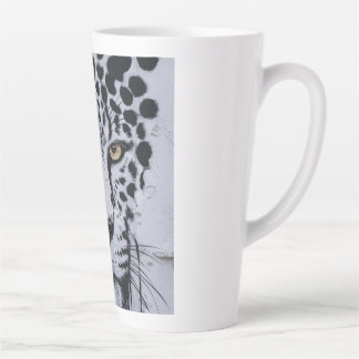 Taza De Café Latte Retrato Artístico de Leopardo para Sudadera con Ca