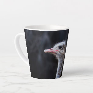 Taza De Café Latte retrato de avestruz