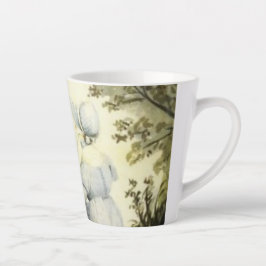 Taza De Café Latte Retrato de Jane Austen + cita Café Magnet Mug