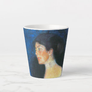 Taza De Café Latte Retrato de Klimt del Rosa von Rosthorn-Friedmann