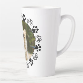 Taza De Café Latte retrato de perro canino personalizable