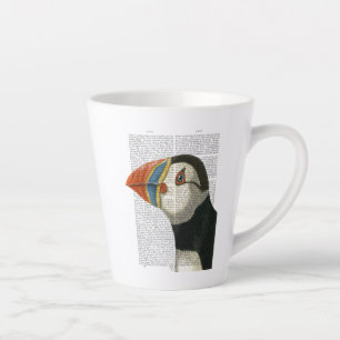 Taza De Café Latte Retrato de Puffin