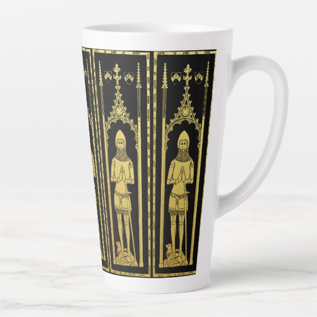 Taza De Café Latte Retrato Medieval Inglés 1355 John, Lord Cobham (Derecha)