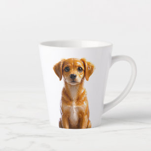 Taza De Café Latte Retrato realista de cachorro