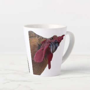 Taza De Café Latte Retratos de pollo en taza de latte