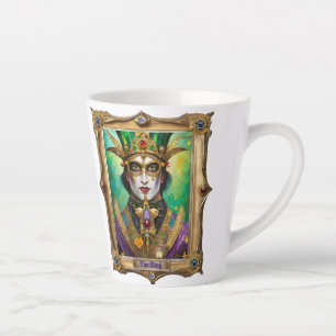 Taza De Café Latte Retratos del Reino de Mardi Gras - El Rey