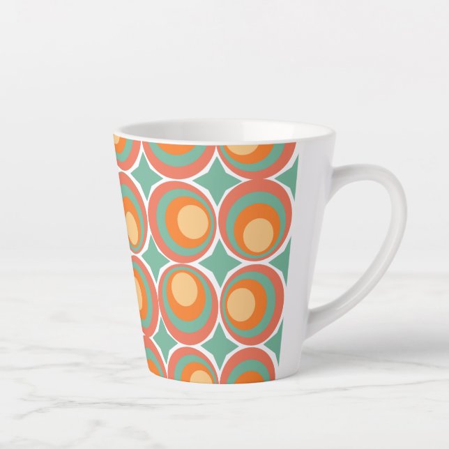 Taza De Café Latte Retro Clovers (Derecha)