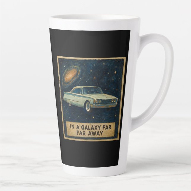 Taza De Café Latte Retro Cruiser in Deep Space  (Derecha)