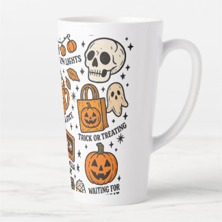 Taza De Café Latte Retro Especias de Calabaza Otoño
