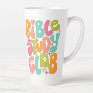 Taza De Café Latte Retro Groovy Biblia Study Club Coffee Mug