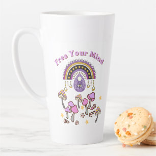 Taza De Café Latte Retro Libera Tu Mente