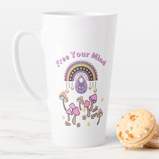 Taza De Café Latte Retro Libera Tu Mente (In situ)