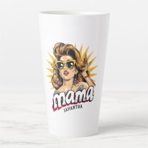 Taza De Café Latte Retro mamá pop Art 1 personalizado