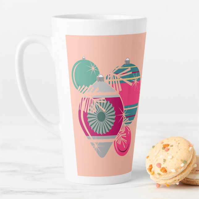 Taza De Café Latte Retro Shiny Brite Ornaments Christmas (In situ)