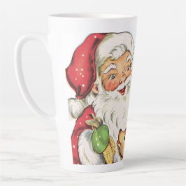 Taza De Café Latte retro vintage Christmas Santa deer