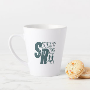 Taza De Café Latte Retro Wellness Club Sporty Fashion Taza Latte