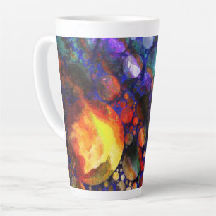 Taza De Café Latte Reunión De Los Planetas