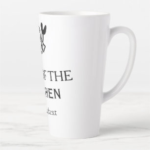 Taza De Café Latte Rey de la cocina chef cocinando agregar nombre cor