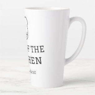 Taza De Café Latte Rey de la cocina cocinero añadir nombre corona ha