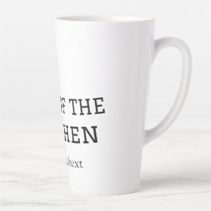 Taza De Café Latte Rey de la cocina cocinero añadir nombre corona ha