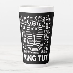 Taza De Café Latte Rey tut faraón egipcio alfabeto jeroglífico