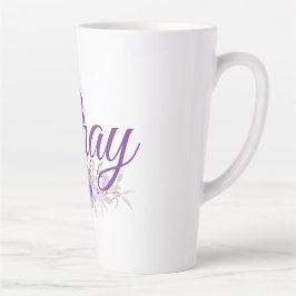 Taza De Café Latte Reza la flor de citas Inspiradoras