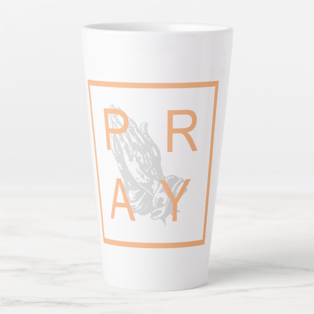 TAZA DE CAFÉ LATTE REZAR (Anverso)