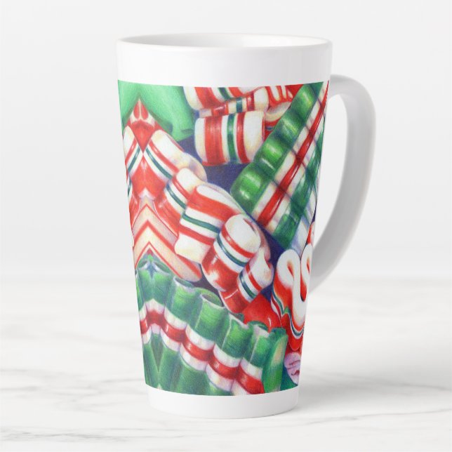 Taza De Café Latte RIBBON CANDY Tall Latte Mug (Ángulo derecho)