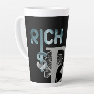 Taza De Café Latte RICH Latte Mug Resumen Decoración interior Océano 