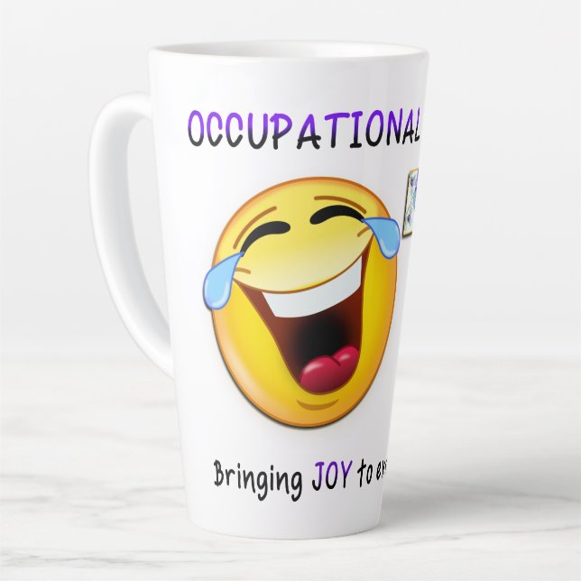 Taza De Café Latte Riendo (Ángulo izquierdo)