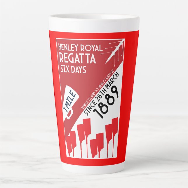 Taza De Café Latte Ríos británicos Thames Regatta (Anverso)