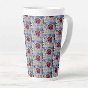 Taza De Café Latte Robin navidades