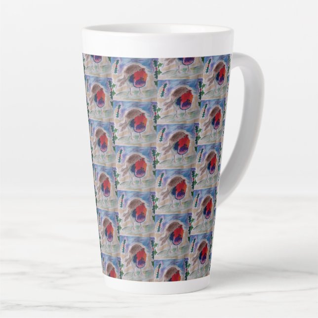Taza De Café Latte Robin navidades (Ángulo derecho)