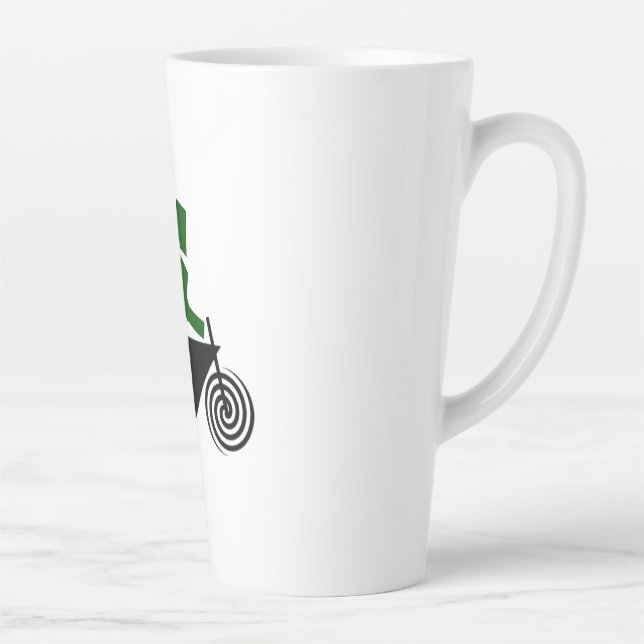 Taza De Café Latte Robot, Montando, Bicicleta (Derecha)