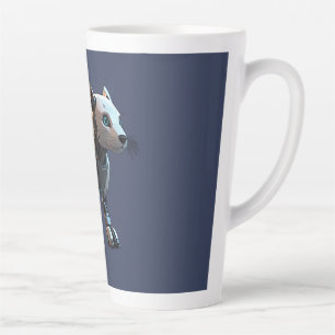 Taza De Café Latte robot perro