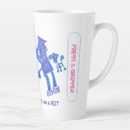 Taza De Café Latte Robot Press & Gripper Latte Mug