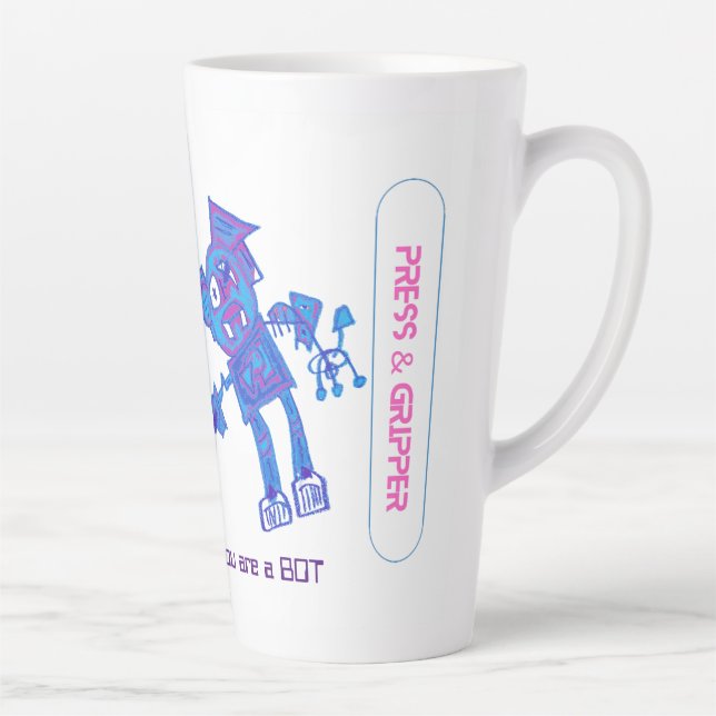 Taza De Café Latte Robot Press & Gripper Latte Mug (Derecha)