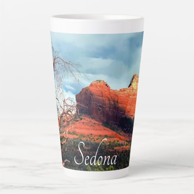 Taza De Café Latte Rocas rojas de Sedona (Anverso)