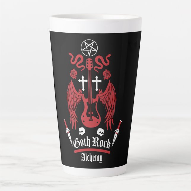 Taza De Café Latte Rock del Punk post gótico (Anverso)
