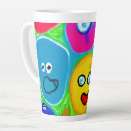 Taza De Café Latte Rock Mascota abstracto