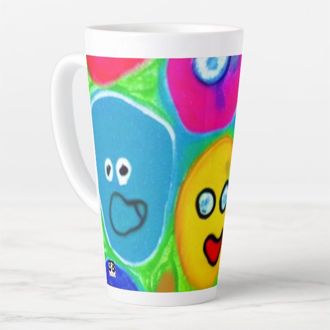 Taza De Café Latte Rock Mascota abstracto (Ángulo izquierdo)