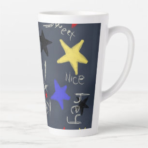 Taza De Café Latte Rock-N-Roll Skull Latte Mug 2 de 2