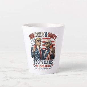 Taza De Café Latte Rojo Blanco Borracho Trump George Washington 250